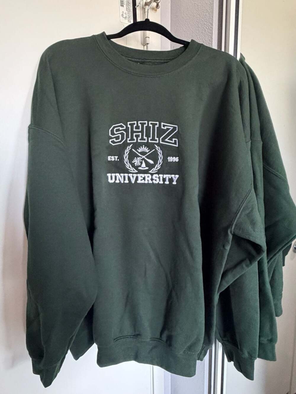 Unbranded Shiz University Sweatshirt Size 3XL Dark Green Embroidered
